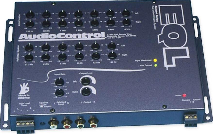 AudioControl EQS Black Six Channel Trunk Mount Equalizer Car