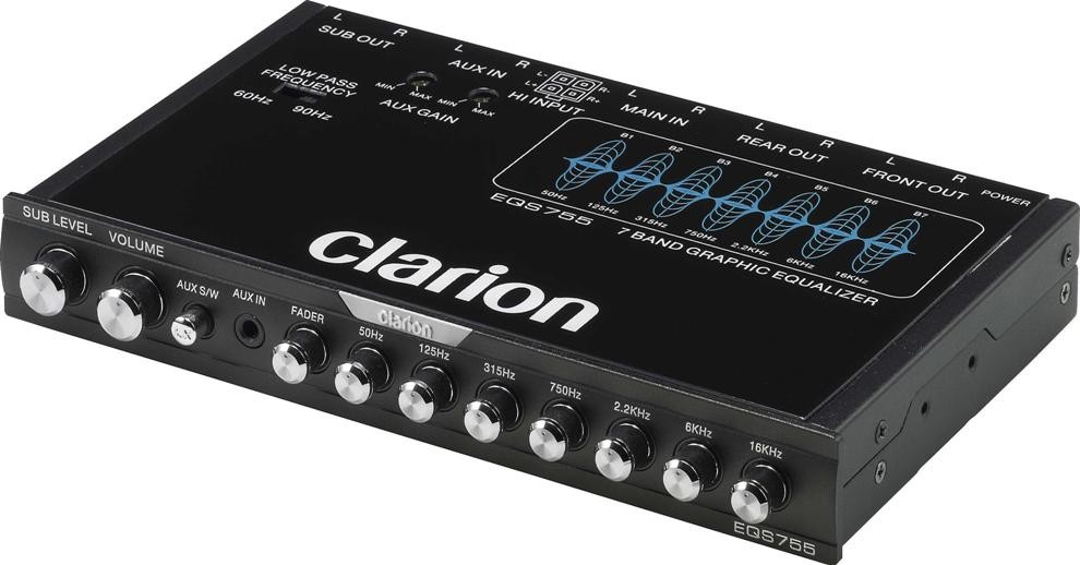 Clarion EQS755 1/2 Din Size Graphic Equalizer/Crossover Clarion EQS755 1/2 Din Size Graphic Equalizer/Crossover